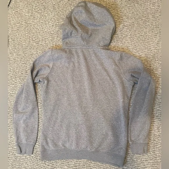 Nike Heather Gray Pullover Hoodie with Metallic Rose Gold Swoosh Size Small - Picture 3 of 7